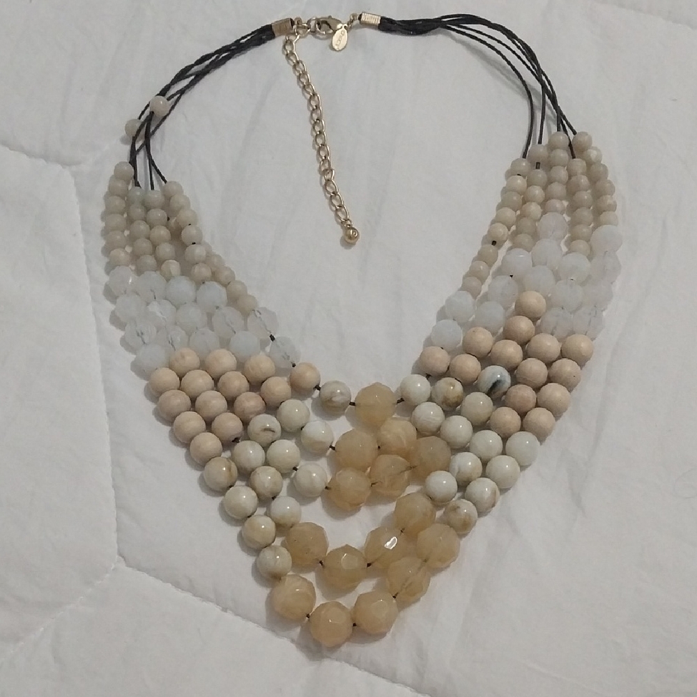 Elegant Multi-Strand Beaded Necklace
